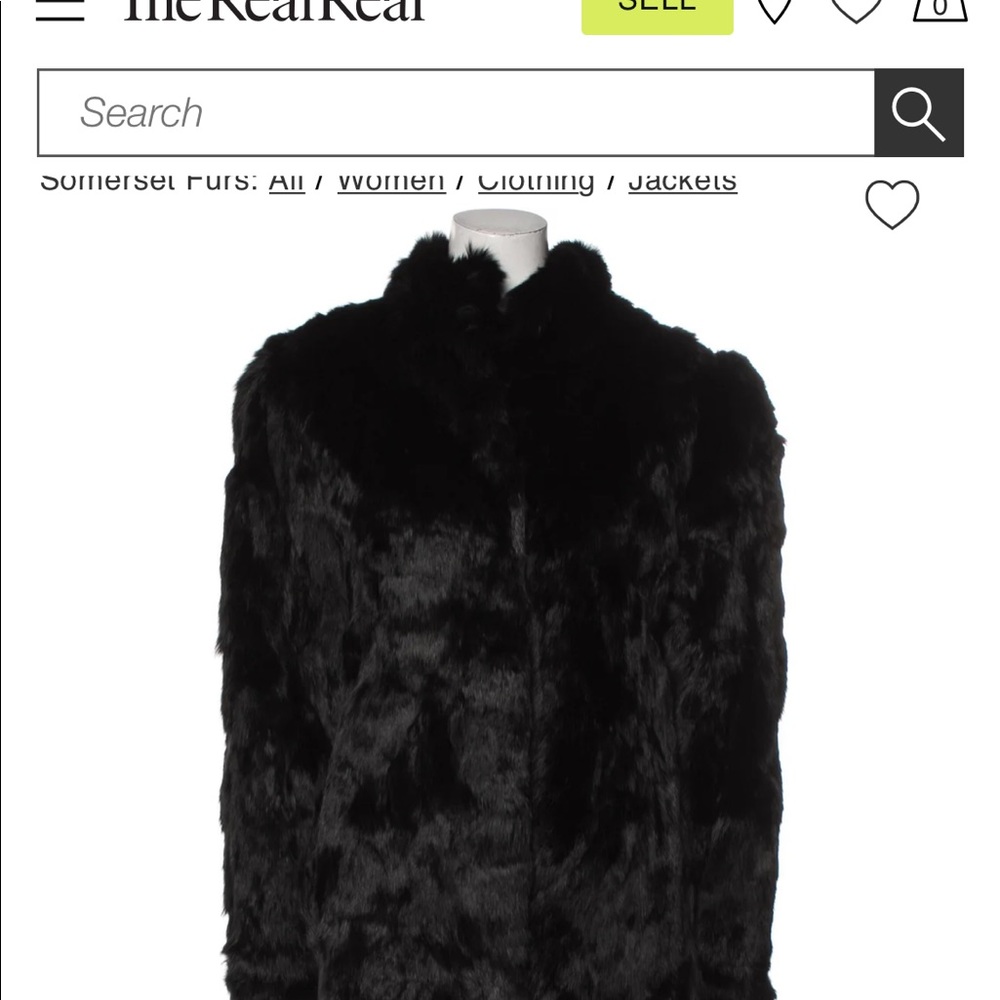 Vintage fur jacket, black , Somerset Furs, rabbit